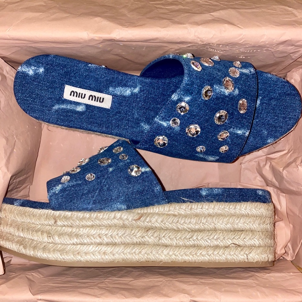 Miu Miu Wedge Sandals